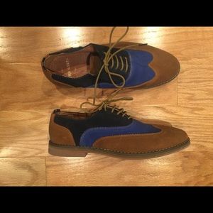 Peter Werth Genuine Suede Oxford Brogue dress shoe
